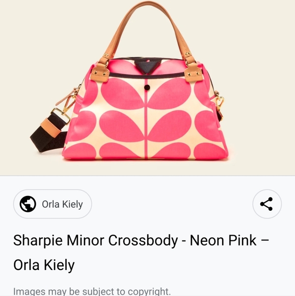 ISO Orla Kiely Sharpie Minor Handbag in pink stem - Picture 1 of 1